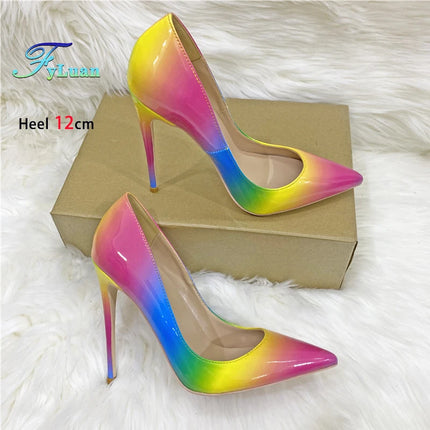 Women’s Gradient Iridescent Pointed-Toe High Heels