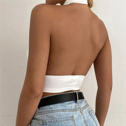 Women’s Summer Crop – Cutout Halter Neck