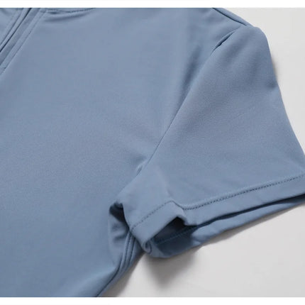 Short Sleeve Zipper Yoga Jumpsuit Romper for Women