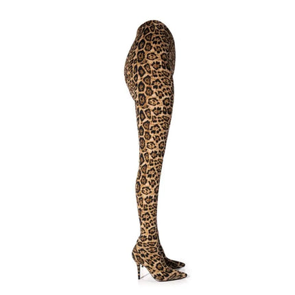 Women’s Elastic High-Heel Jumpsuit Boots