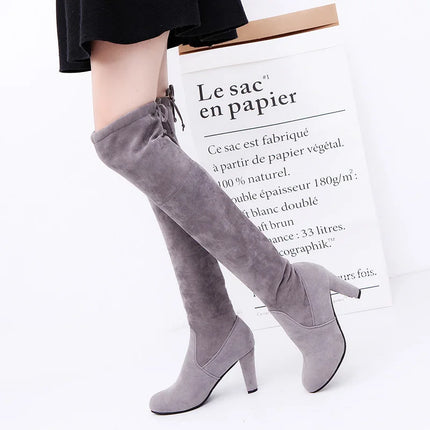Winter 2024 Over-The-Knee Stretch High Heel Boots