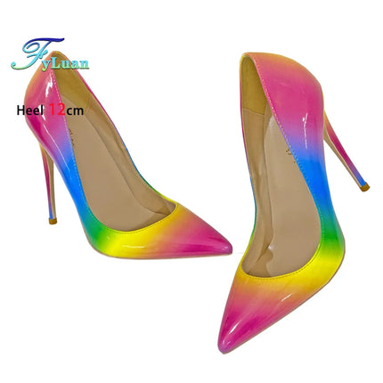 Women’s Gradient Iridescent Pointed-Toe High Heels