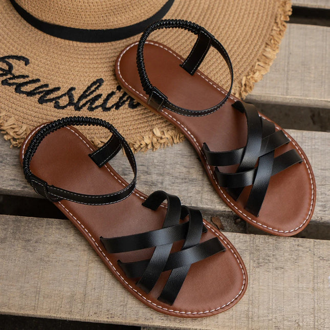 2025 Women’s Summer Roman Strap Flat Sandals