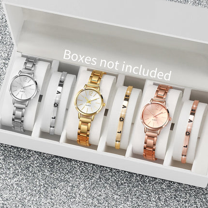 Casual Quartz Watch Set for Women – 2PCS