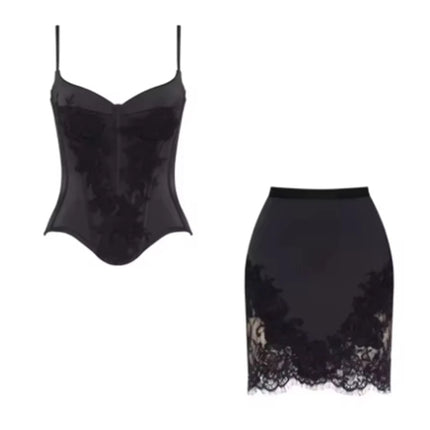 2025 Lace Corset Mini Set – Sexy Sleeveless Bandage Party Look