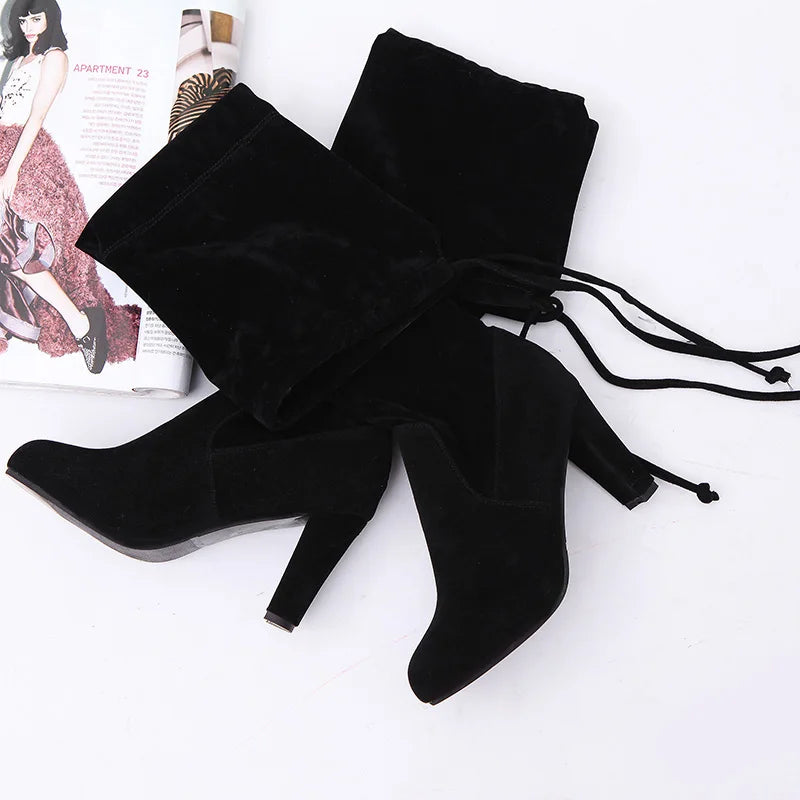 Winter 2024 Over-The-Knee Stretch High Heel Boots