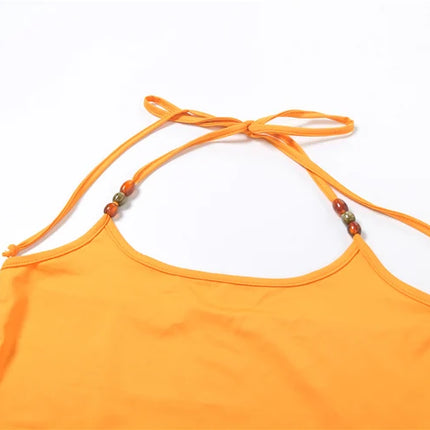 Sisterlinda Bandage Halter Set – Backless Tank & Maxi Skirt Suit