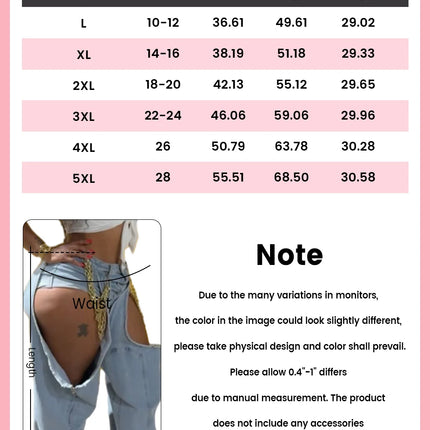 Plus Size Party Blue Casual Cut Out Denim Jeans