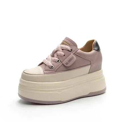 Fujin 9cm Cow Suede Platform Wedge Shoes