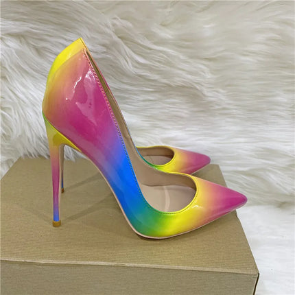 Women’s Gradient Iridescent Pointed-Toe High Heels
