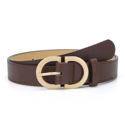 105cm Women’s Black Belt with Metal Buckle