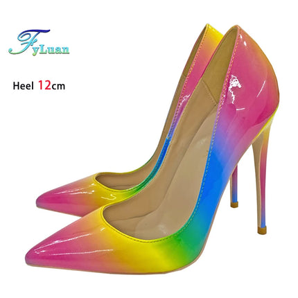 Women’s Gradient Iridescent Pointed-Toe High Heels