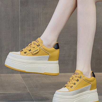 Fujin 9cm Cow Suede Platform Wedge Shoes