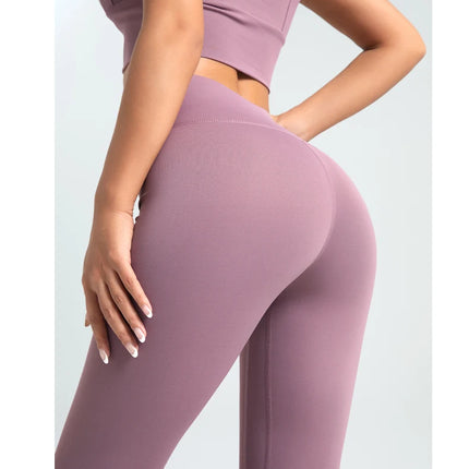 Women’s Solid High-Waist Quick-Dry Sports Leggings
