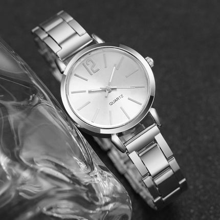 Casual Quartz Watch Set for Women – 2PCS
