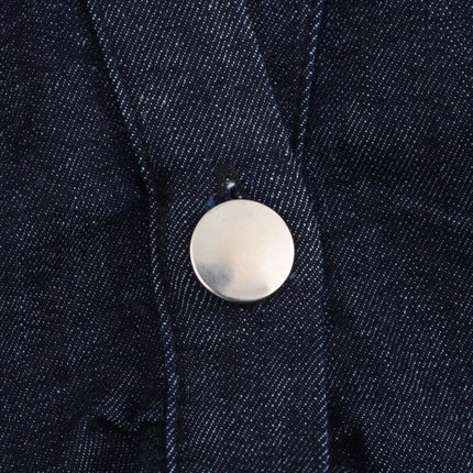 ETJ 2025 Denim Midi Dress – 1975 Retro Slim Fit with Lapel