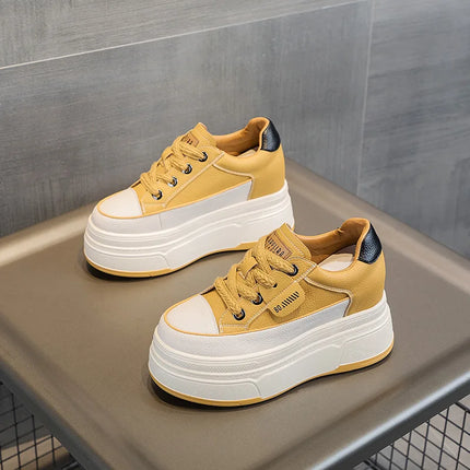 Fujin 9cm Cow Suede Platform Wedge Shoes