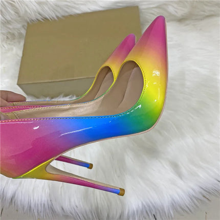 Women’s Gradient Iridescent Pointed-Toe High Heels