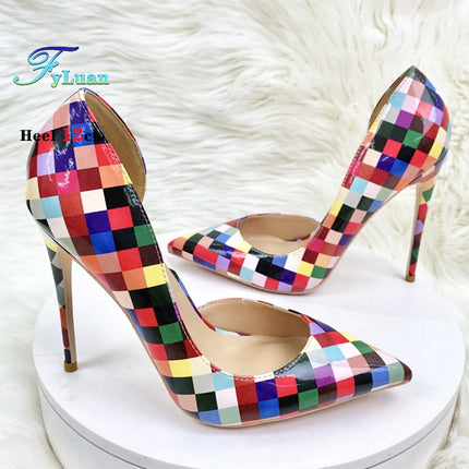 Women’s Checkered Pointed-Toe Stiletto Pumps