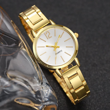 Casual Quartz Watch Set for Women – 2PCS