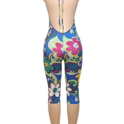 Backless Halter Bandage Playsuit – Hipster Fitness Romper