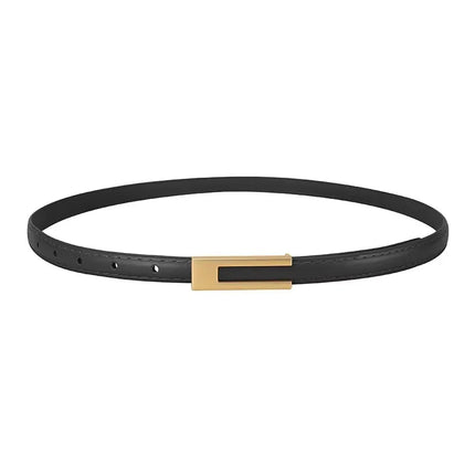 105cm Women’s Black Belt with Metal Buckle