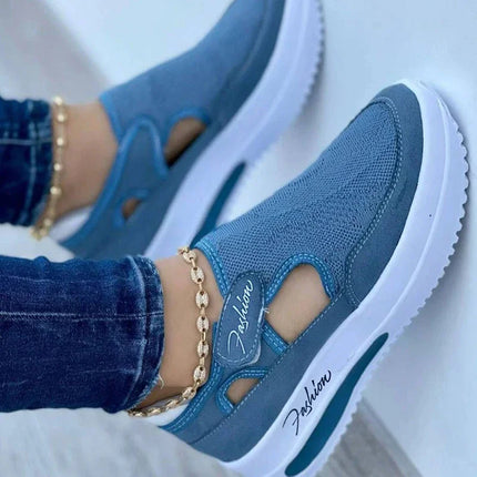 Designer Red & Blue Women’s Canvas Tennis Sneakers