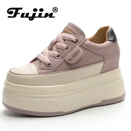 Fujin 9cm Cow Suede Platform Wedge Shoes