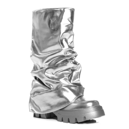 Women’s Mid-Calf Platform Pleated Boots