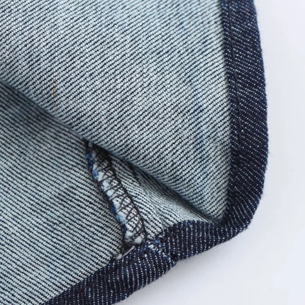 ETJ 2025 Denim Midi Dress – 1975 Retro Slim Fit with Lapel