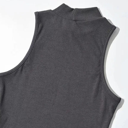 Summer High Neck Crop Top – Women’s Sleeveless Tank (5 Colors)