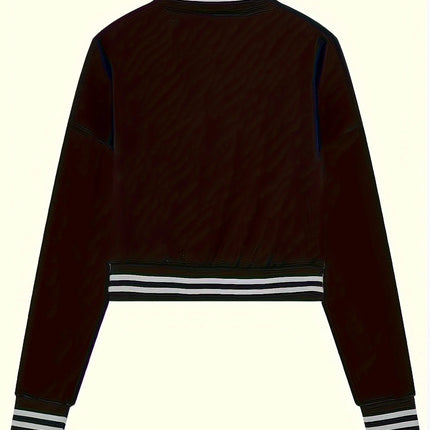 European Single-Breasted Baseball Jacket – Women’s Spring & Autumn