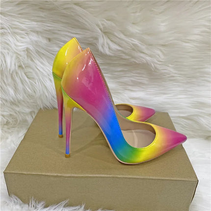 Women’s Gradient Iridescent Pointed-Toe High Heels