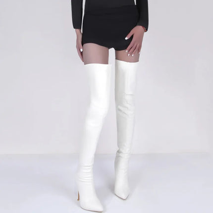 Black Over-The-Knee Stiletto Boots – 11cm Heels