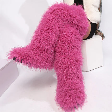 Women’s Mongolian Faux Fur Knee-High Boots